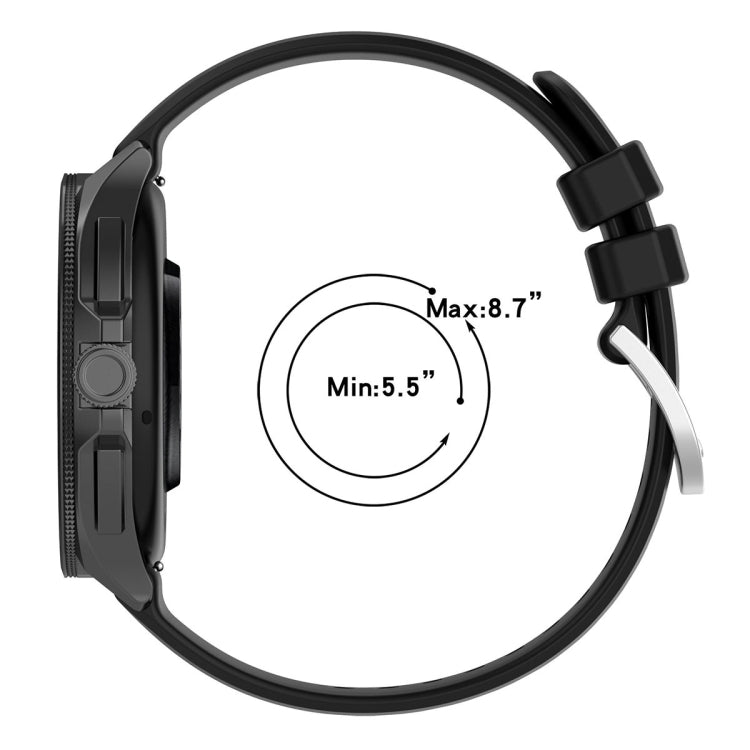 For Xiaomi Watch 2 Liquid Glossy Silver Buckle Silicone Watch Band(White)