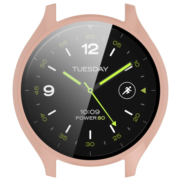 For Xiaomi Watch 2 PC + Tempered Film Integrated Watch Protective Case(Pink)