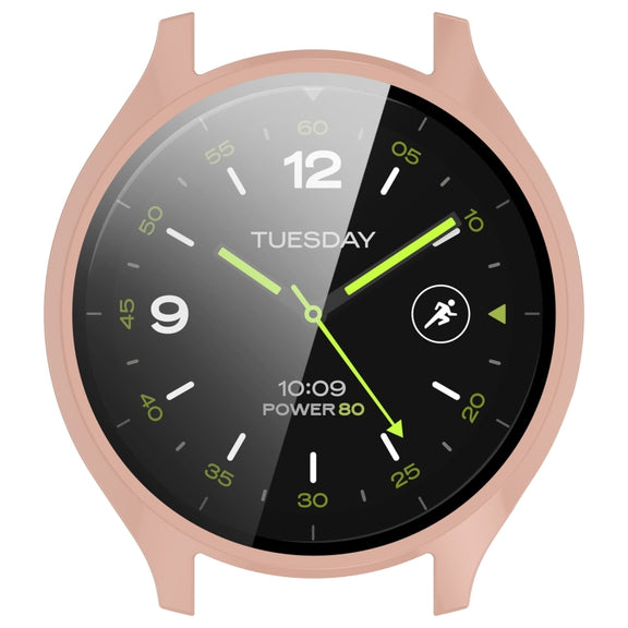 For Xiaomi Watch 2 PC + Tempered Film Integrated Watch Protective Case(Pink)