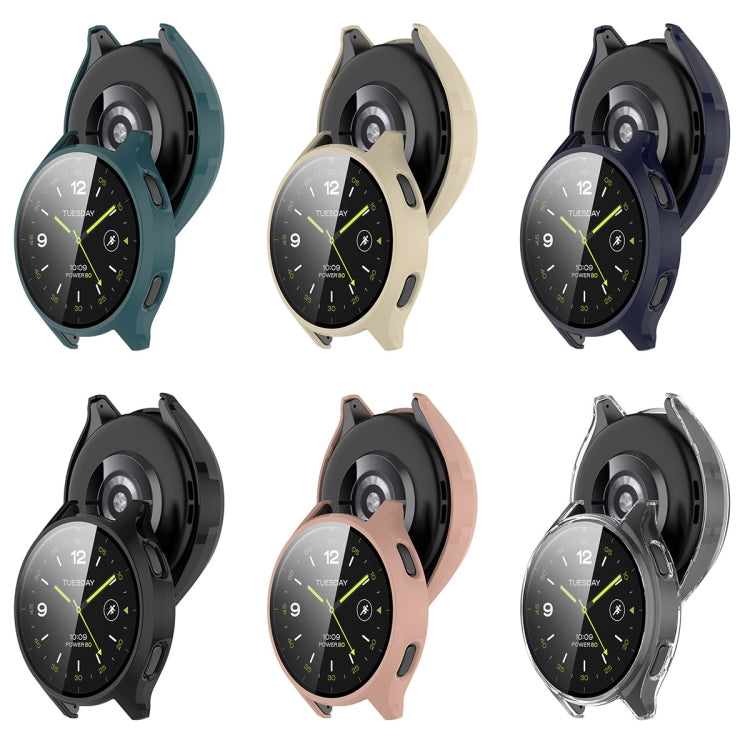 For Xiaomi Watch 2 PC + Tempered Film Integrated Watch Protective Case(Pink)
