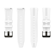 For Honor Watch GS 4 Striped Stainless Steel Buckle Silicone Watch Band(White)