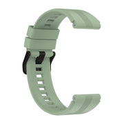 For Honor Watch GS 4 Striped Stainless Steel Buckle Silicone Watch Band(Green)