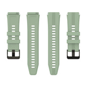 For Honor Watch GS 4 Striped Stainless Steel Buckle Silicone Watch Band(Green)
