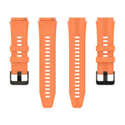 For Honor Watch GS 4 Striped Stainless Steel Buckle Silicone Watch Band(Orange)