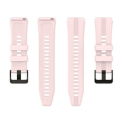 For Honor Watch GS 4 Striped Stainless Steel Buckle Silicone Watch Band(Light Pink)