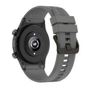 For Honor Watch GS 4 Striped Stainless Steel Buckle Silicone Watch Band(Dark Grey)