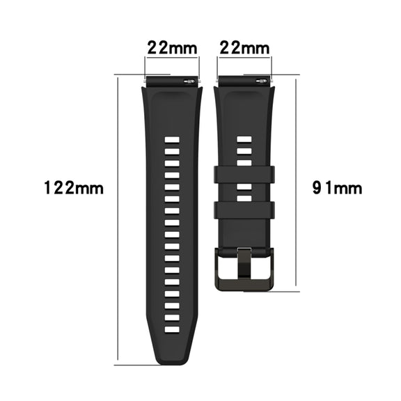 For Honor Watch GS 4 Striped Stainless Steel Buckle Silicone Watch Band(Green)