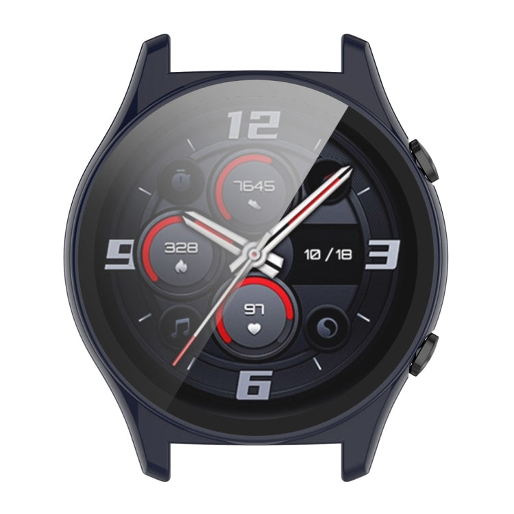 For Honor Watch GS 4 PC + Tempered Film Integrated Watch Protective Case(Ink Blue)