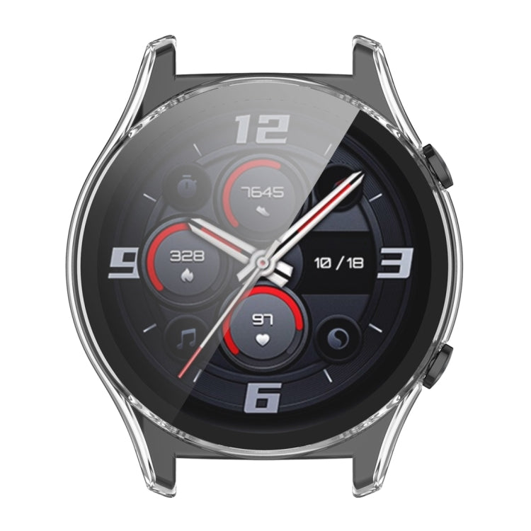 For Honor Watch GS 4 PC + Tempered Film Integrated Watch Protective Case(Transparent)