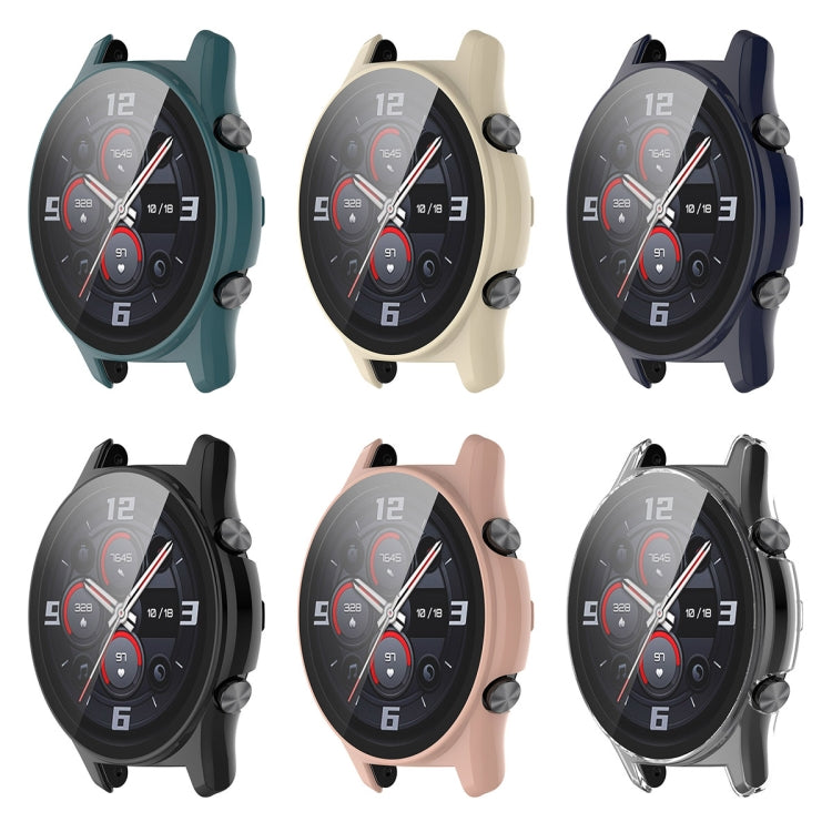 For Honor Watch GS 4 PC + Tempered Film Integrated Watch Protective Case(Black)