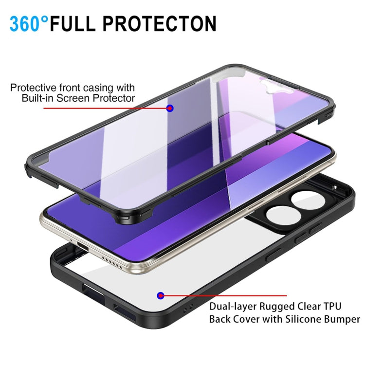 For Xiaomi Redmi Note 13 Pro+ 5G Acrylic + TPU 360 Degrees Full Coverage Phone Case(Black)