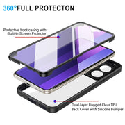 For Xiaomi Redmi Note 13 Pro+ 5G Acrylic + TPU 360 Degrees Full Coverage Phone Case(Black)