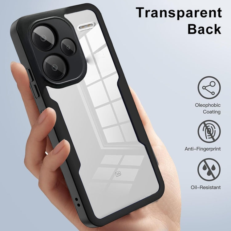For Xiaomi Redmi Note 13 Pro+ 5G Acrylic + TPU 360 Degrees Full Coverage Phone Case(Black)
