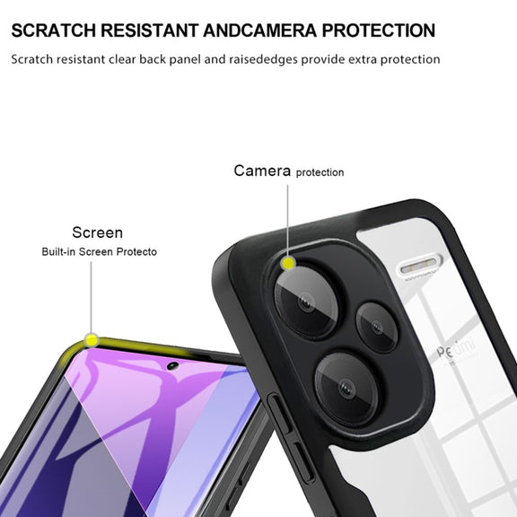 For Xiaomi Redmi Note 13 Pro+ 5G Acrylic + TPU 360 Degrees Full Coverage Phone Case(Black)