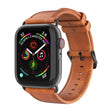 For Apple Watch Series 9 41mm DUX DUCIS Business Genuine Leather Watch Strap(Khaki) - free shipping - PMC TechLife - Order now!