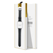 For Apple Watch 38mm DUX DUCIS Business Genuine Leather Watch Strap(Black)