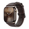 For Apple Watch Series 10 42mm DUX DUCIS Business Genuine Leather Watch Strap(Coffee) - Watch Bands by DUX DUCIS | Online Shopping South Africa | PMC TechLife | Buy Now Pay Later Mobicred