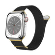 For Apple Watch SE 40mm Two Color Milanese Loop Magnetic Watch Band(Black Gold) - Watch Bands by PMC TechLife | Online Shopping South Africa | PMC TechLife