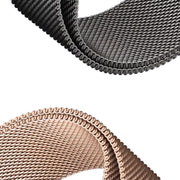 For Apple Watch Series 9 41mm Two Color Milanese Loop Magnetic Watch Band(Pink Orange)