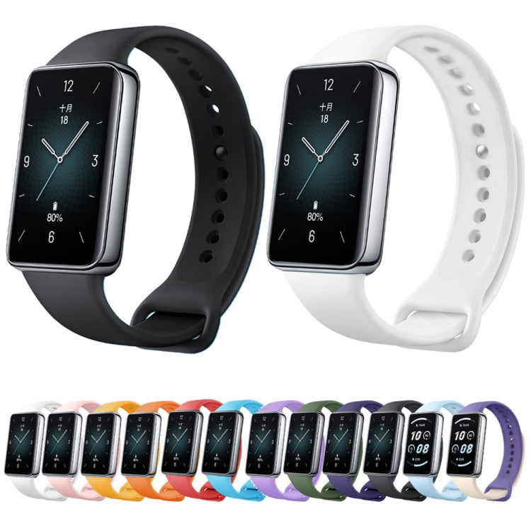 For Honor Band 9 Solid Color Silicone Watch Band(Dark Red)
