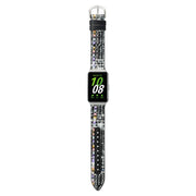 For Samsung Galaxy Fit 3 Woolen Leather Watch Band(Black)