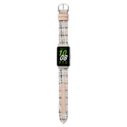 For Samsung Galaxy Fit 3 Woolen Leather Watch Band(Light Pink)