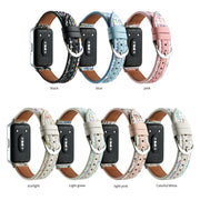 For Samsung Galaxy Fit 3 Woolen Leather Watch Band(Pink)