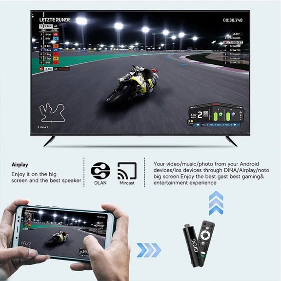 LEMFO DQ10 Allwinner H618 Quad Core ARM Cortex A53 8K HD Android TV Stick, RAM:2GB+16GB(UK Plug)