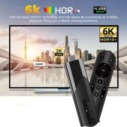 M98-Y10 Allwinner H618 Quad-Core ARM Cortex A53 6K HD Android TV Stick, RAM:2GB+16GB(EU Plug)