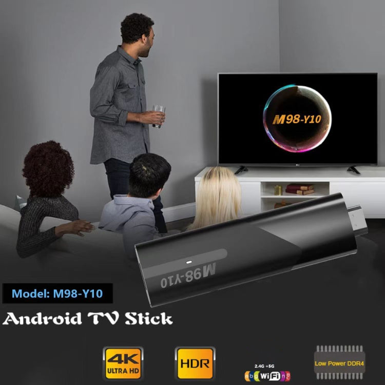 M98-Y10 Allwinner H618 Quad-Core ARM Cortex A53 6K HD Android TV Stick, RAM:2GB+16GB(EU Plug)
