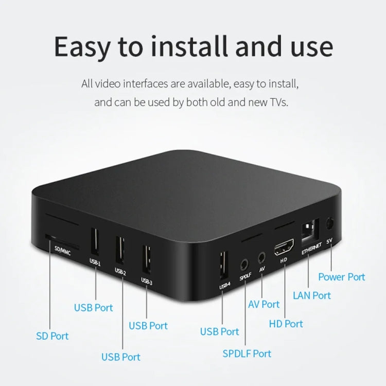 MXQ Pro RK3228A Quad-Core CPU 4K HD Network Set-Top Box, RAM:2GB+16GB(EU Plug)