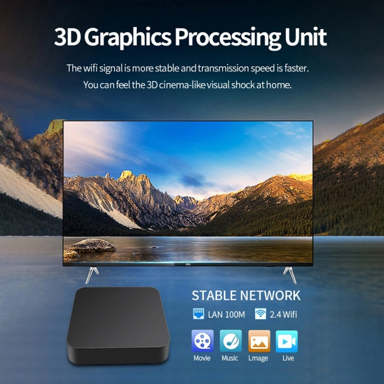 MXQ Pro RK3228A Quad-Core CPU 4K HD Network Set-Top Box, RAM:2GB+16GB(EU Plug)