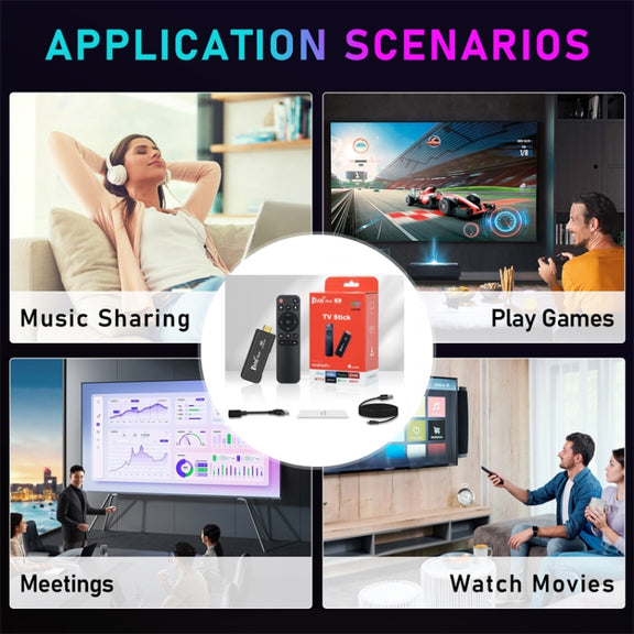TV98 Rockchip 3228A Quad Core 4K HD Bluetooth Android TV Stick, RAM:4GB+32GB(US Plug)