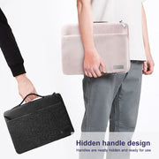 ZGA BG-01 Water-resistant Laptop Handbag, Size:14 inch(Grey)