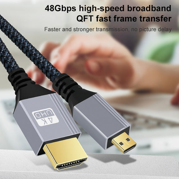 HDTV to Micro HDTV 4K 120Hz Computer Digital Camera HD Video Adapter Cable, Length:10m
