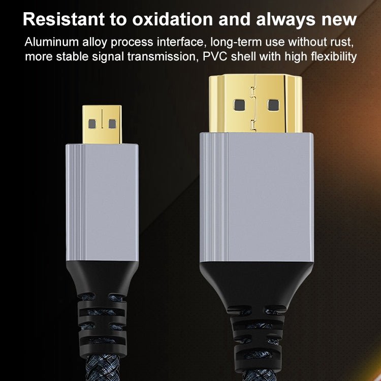 HDTV to Micro HDTV 4K 120Hz Computer Digital Camera HD Video Adapter Cable, Length:10m