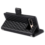 For Google Pixel 8 Glitter Lattice Zipper Wallet Leather Phone Case(Black)