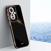 For OPPO Reno11 F XINLI Straight Edge 6D Electroplate TPU Phone Case(Black)