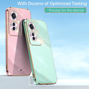 For OPPO Reno11 F XINLI Straight Edge 6D Electroplate TPU Phone Case(Black)