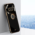 For Nothing Phone 2A XINLI Straight Edge 6D Electroplate TPU Phone Case with Ring Holder(Black) - More Brand by XINLI | Online Shopping South Africa | PMC TechLife | Buy Now Pay Later Mobicred