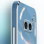 For Nothing Phone 2A XINLI Straight Edge 6D Electroplate TPU Phone Case with Ring Holder(Celestial Blue)