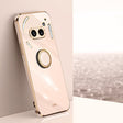 For Nothing Phone 2A XINLI Straight Edge 6D Electroplate TPU Phone Case with Ring Holder(Pink) - Nothing Cases by XINLI | Online Shopping South Africa | PMC TechLife | Buy Now Pay Later Mobicred