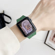 For Apple Watch SE 2023 44mm Magnetic Square Buckle Silicone Watch Band(Starlight) - Watch Bands by PMC TechLife | Online Shopping South Africa | PMC TechLife