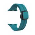 For Apple Watch Ultra 49mm Magnetic Square Buckle Silicone Watch Band(Rock Green) - Watch Bands by PMC TechLife | Online Shopping South Africa | PMC TechLife