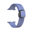 For Apple Watch Series 7 41mm Magnetic Square Buckle Silicone Watch Band(Lilacs Purple) - Watch Bands by PMC TechLife | Online Shopping South Africa | PMC TechLife