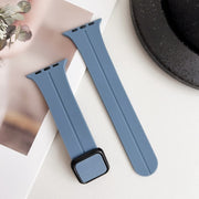 For Apple Watch SE 40mm Magnetic Square Buckle Silicone Watch Band(Blue)