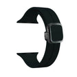 For Apple Watch 42mm Magnetic Square Buckle Silicone Watch Band(Black) - Watch Bands by PMC TechLife | Online Shopping South Africa | PMC TechLife