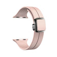 For Apple Watch 38mm Magnetic Square Buckle Silicone Watch Band(Sand Pink) - Watch Bands by PMC TechLife | Online Shopping South Africa | PMC TechLife