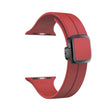 For Apple Watch 38mm Magnetic Square Buckle Silicone Watch Band(Red) - Watch Bands by PMC TechLife | Online Shopping South Africa | PMC TechLife