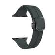 For Apple Watch 38mm Magnetic Square Buckle Silicone Watch Band(Dark Grey) - Watch Bands by PMC TechLife | Online Shopping South Africa | PMC TechLife